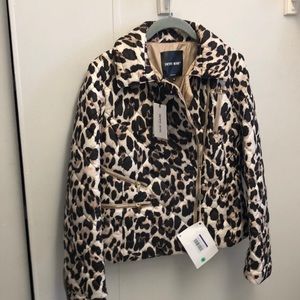 Denny rose Leopard Moto puffer